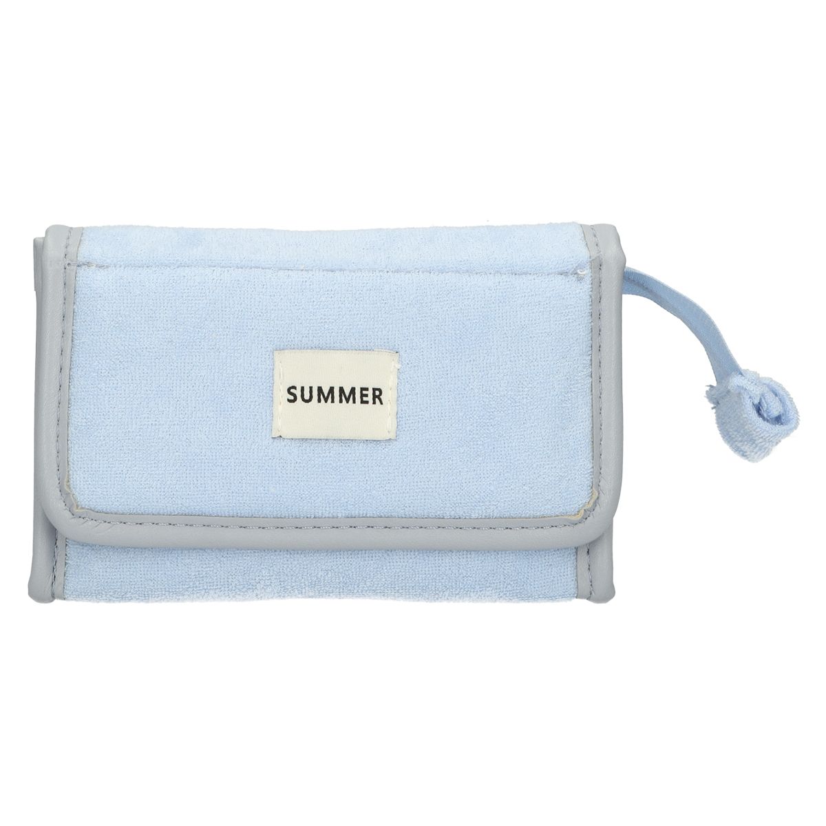 Borsa per specchio da viaggio in spugna blu 16,5 cm x 12 cm