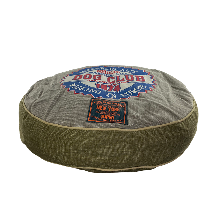 Tom co cuscino per cani club per cani rotondo 62x62x14 cm