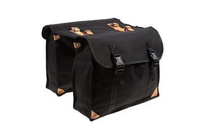 Falkx Bolsa de bicicleta doble retro 29 litros negros