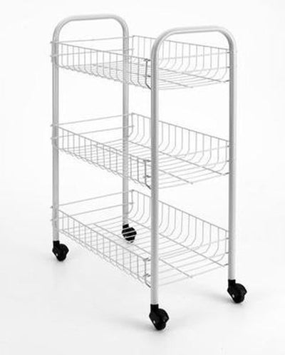 Tomado-Metaltex Tomado-Metaltex Siena Kitchen Trolley con ruote 41x23x63 cm argento