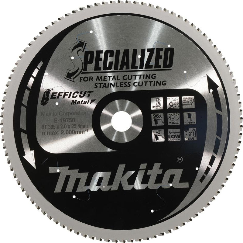 Accessori Makita lama per sega e-19750 efficut | 305x25,4mm | 96 denti | metallo - e-19750