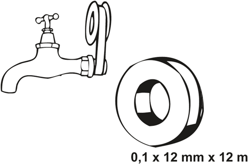Cornat nastro teflon 12x0,1mm 12m gas (5pz) - tp380700