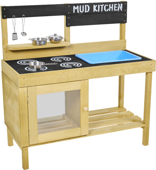 Tp toys Houten Modderkeuken met Oven, Spoelbak Accessoires