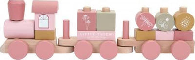 Tiamo Little Dutch Train rosa con 2 carri