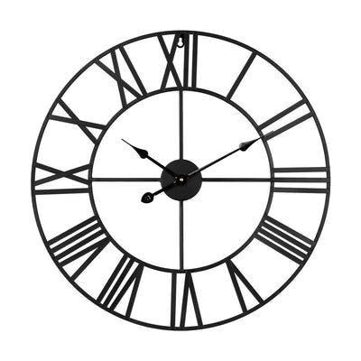 Teesa reloj de pared aluminio ø60cm negro