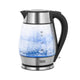 Teesa tetera vidrio acero inoxidable 1,7l negro