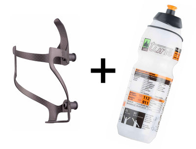 Portabidón Tune Straightsträger carbono + bidón 750ml