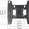 Enzo tv wandbeugel wm4251 one for all solid turn180 - 7312454