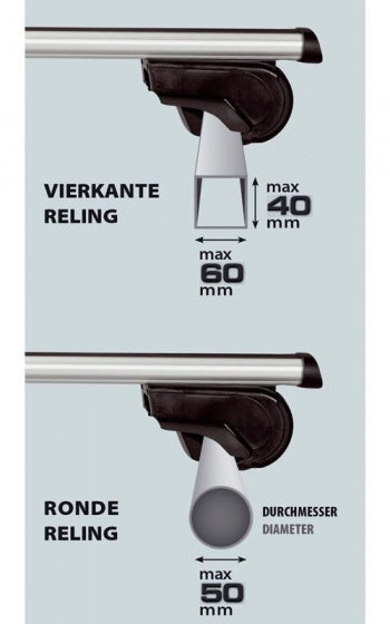 Set di portapacchi per tetto 124 cm in argento in alluminio