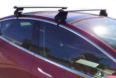 Set di rack per tetto barra mosca tesla 3 in alluminio nero