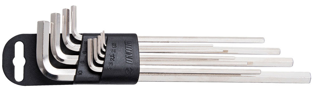 Unior tools set chiavi a settore esagonali lunghe 220 3lph-us 9 pz.