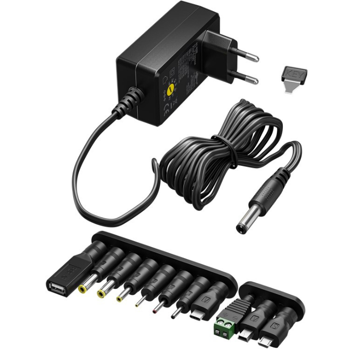 Fuente de alimentación abi goobay 1000ma 12w estilizada - 7795512