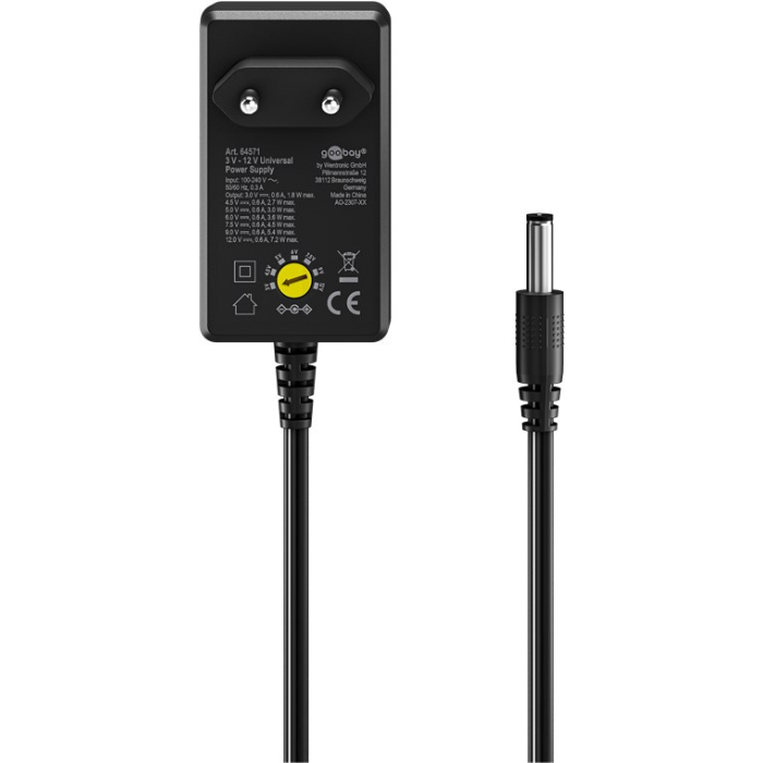 Fuente de alimentación abi goobay 600ma 7.2w estilizada - 7795510