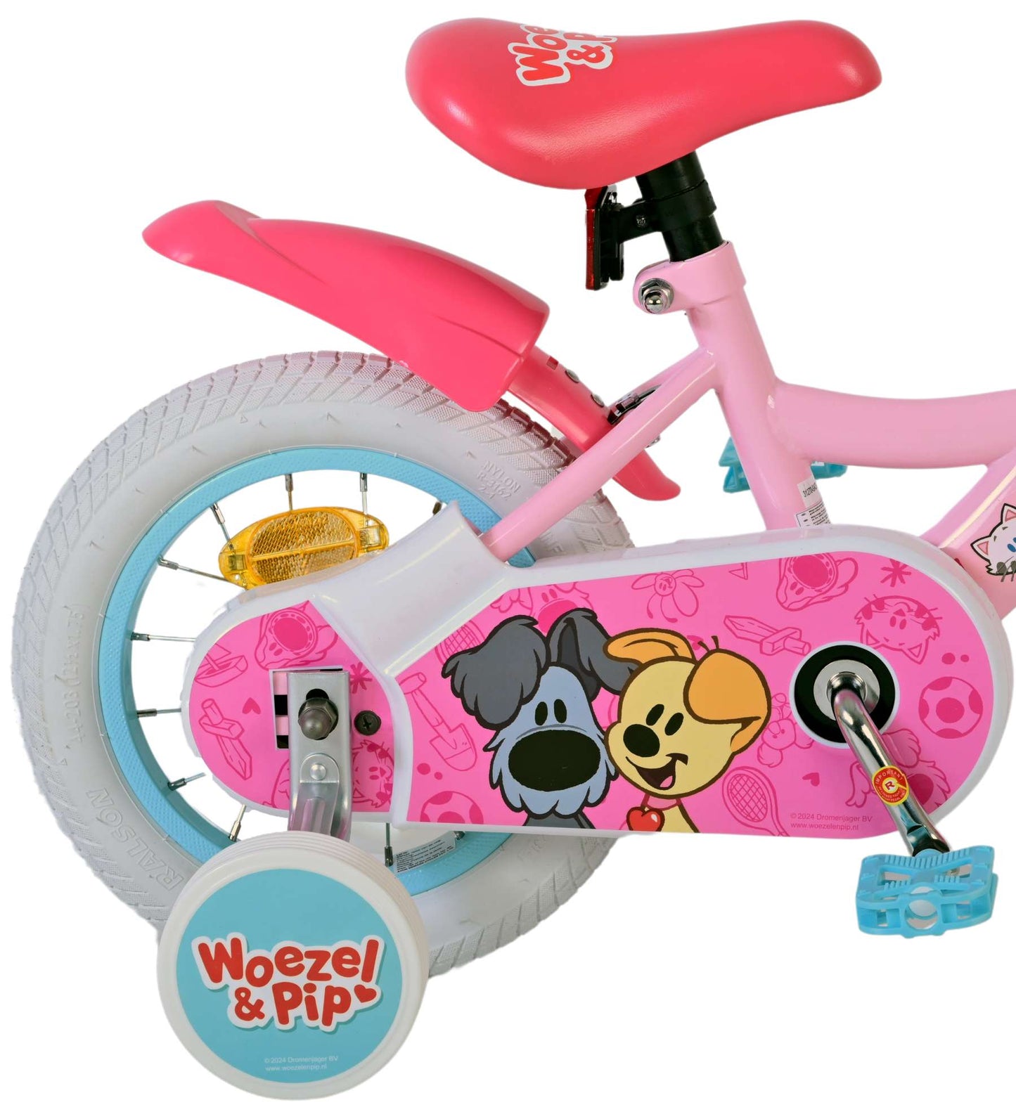 Woezel Pip Pip Bilke's Bike Girls rosa 12 pollici