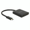 Delock USB Type-C Splitter 2x HDMI Out 4K