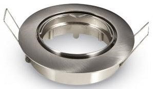 Faretto da incasso V-tac orientabile 50mm tondo in acciaio sabbiato 5013316