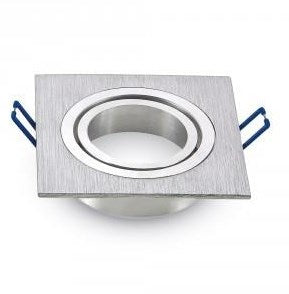 Foco empotrable V-tac orientable cuadrado de 50 mm aluminio cepillado - 5013376