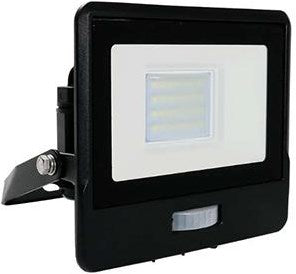 V-tac led bouwlamp 20w 3000k zwart met sensor + kabelinvoer - 9335210