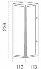 V-tac tuinlamp wandmodel vierkant ip44 24cm zwart 5090300