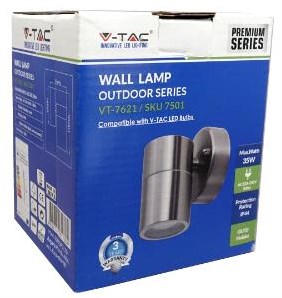 Lámpara de pared V-tac acero inoxidable | 1xgu10 | ip44 | 8,5 cm de alto - 5086000