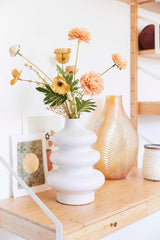 House of nature vaas wit telmen 28cm keramiek - afbeelding 2
