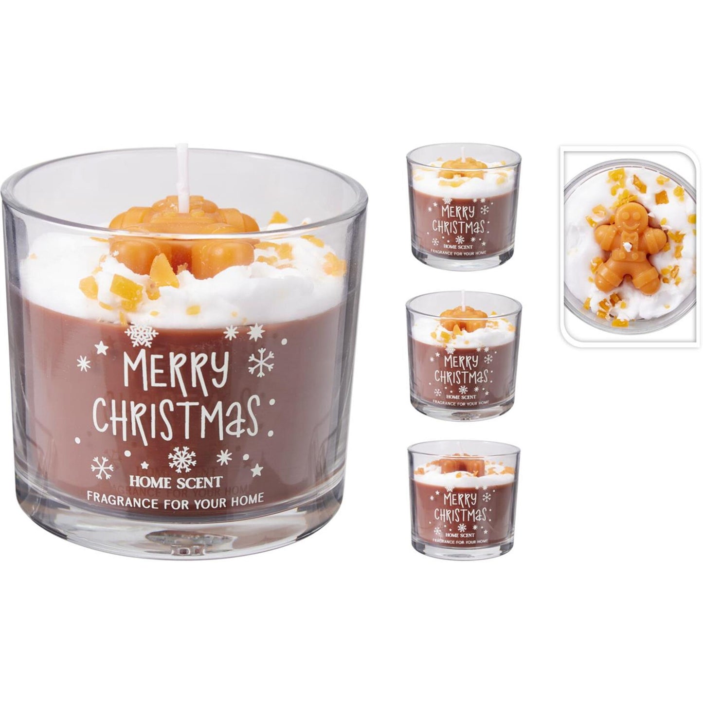 Candela profumata per lo styling della casa in vetro 7,5 cm 3 ass