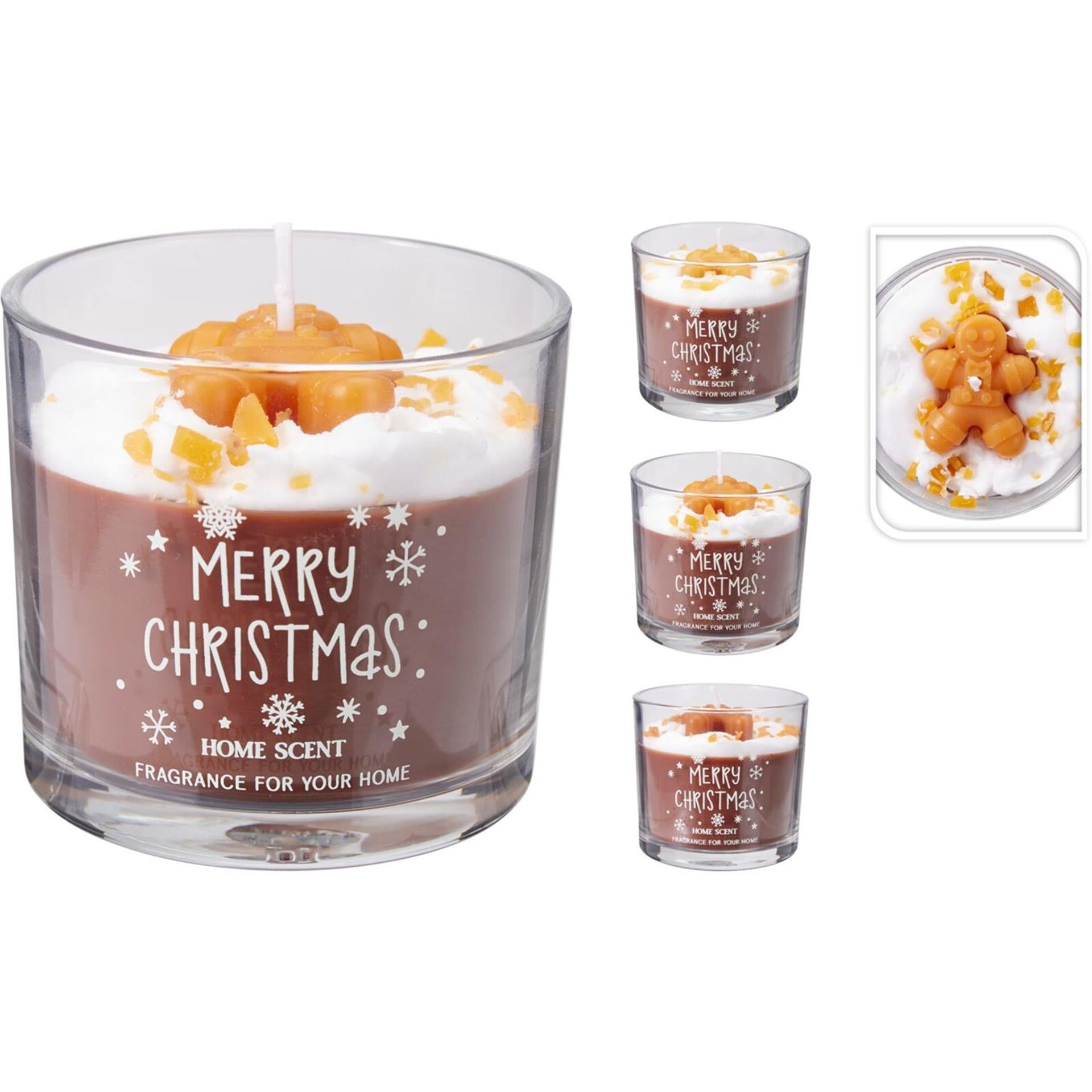 Candela profumata per lo styling della casa in vetro 7,5 cm 3 ass