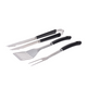 Set di attrezzi per barbecue Vaggan, 3 pezzi, nero