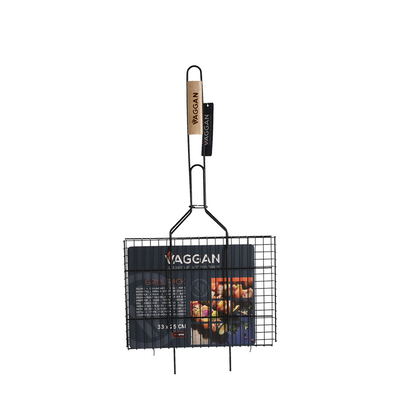Griglia per hamburger Vaggan barbecue nera 33x25 cm