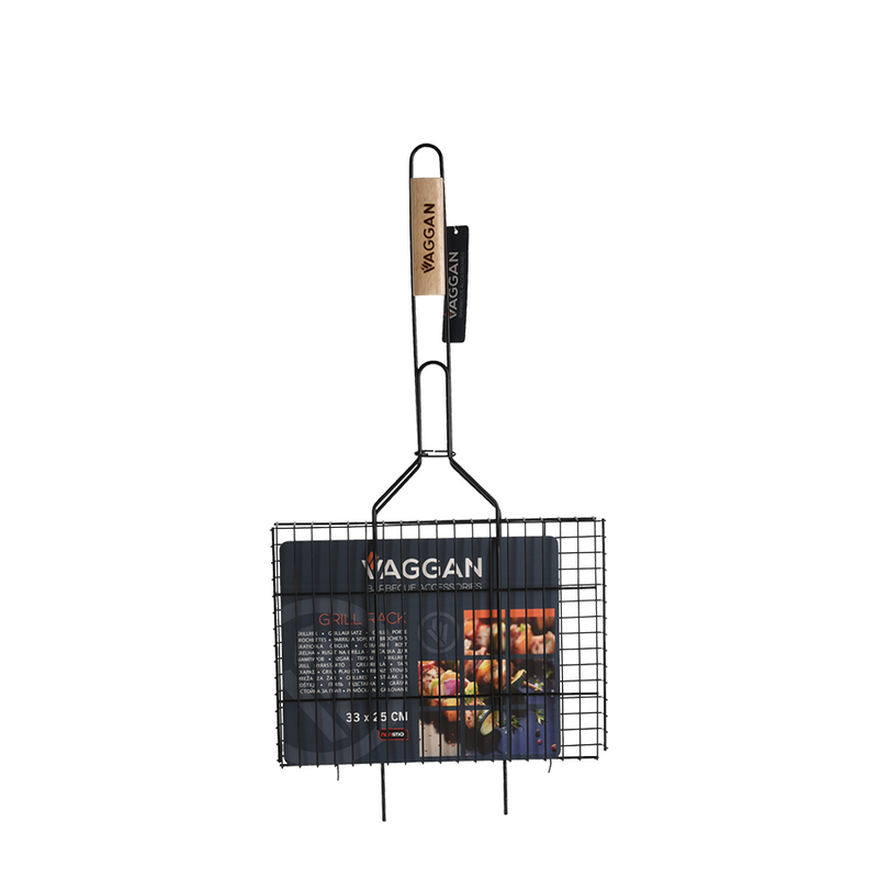 Griglia per hamburger Vaggan barbecue nera 33x25 cm