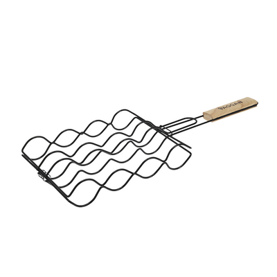 Griglia per salsicce Vaggan barbecue nera 26x31 cm