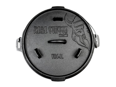 Valhal Dutch Oven Braadpan Gietijzer zonder pootjes 6,1 L