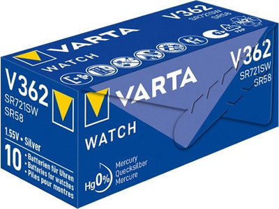 Varta 362 SR58 10 piezas en una caja