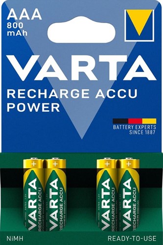 Varta recargable mini batería Penlite AAA 800 mAh NIMH 1.2V 4 piezas en el mapa