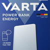 Varta power bank 10.000ma plata + indicación LED USB y USB-C - 3509010