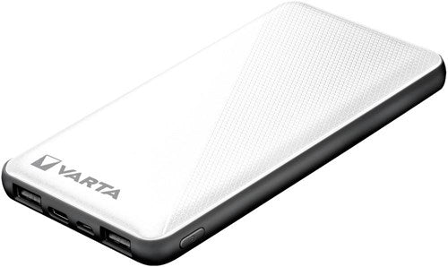 Varta Power Bank 10.000 mA argento + indicazione LED USB e USB-C - 3509010