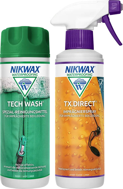 Nikwax tech wash + tx-direct spray - detergentes