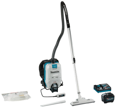 Makita vc008gl201 | Aspirapolvere a spalla 40v max | 2 batterie da 8,0 Ah + caricabatterie rapido VC008GL201