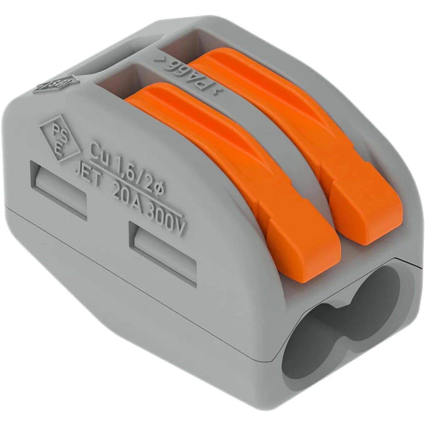 Abrazadera de soldadura Wago 2 veces 0,14-4,0qmm fija flexible | 50 piezas