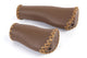 Mango de bicicleta Velo Leather Ergo 92 135mm Marrón Oscuro