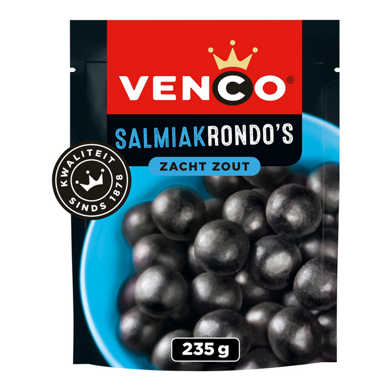 Bolsa de pie de Venco salmiak rondo (10x 235gr)