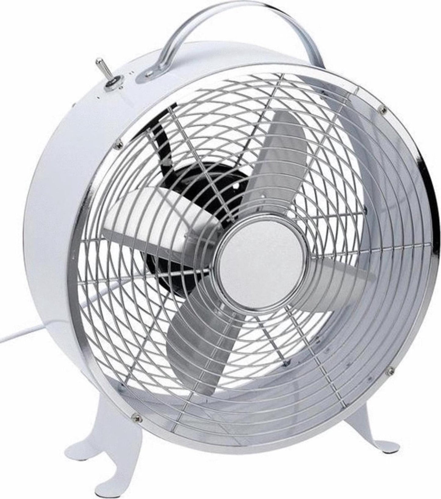 Excelente ventilador de mesa eléctrico ø26cm 25w blanco 2 velocidades.