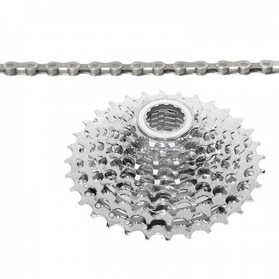 Ventura Set Cassette + Necklace 9S 11-32t Silver