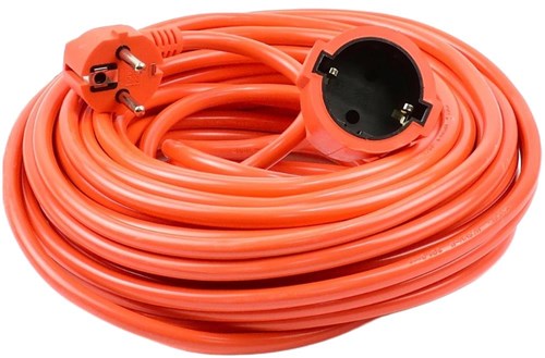 Cable de extensión | pvc | naranja | 3x1,5qmm | 20m | técnica