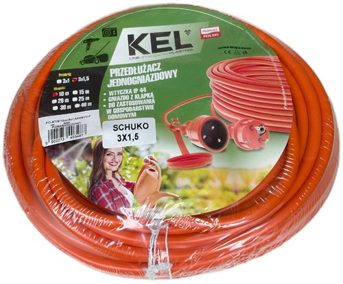 Prolunga PVC arancione 3x1,5qmm 40m - 1167058
