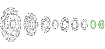 Anillo de bloqueo Shimano con espaciador para cs-m771-10