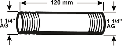 Boquilla para tubo cornat galva mm 5 4 120mm (530) - vfb5305412
