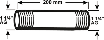 Boquilla de tubo cornat galva mm 5 4 200 mm (530) - vfb5305420