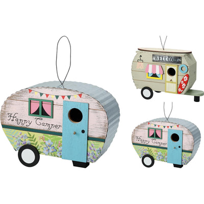 Roulotte casetta per uccelli in stile domestico 24x9x17 cm