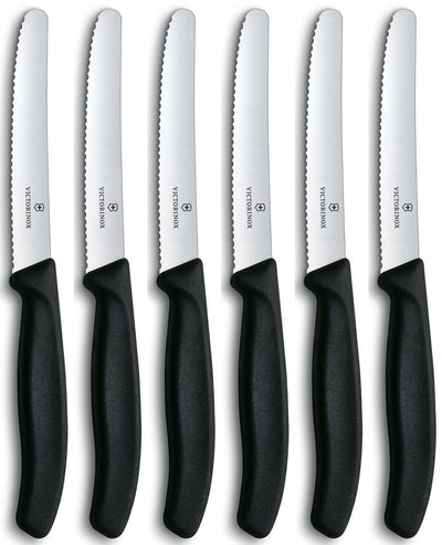Coltello per pomodori Victorinox seghettato nero